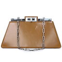 【未使用 展示品】フェンディ FENDI ピーカブー カット ミディアム チェーン ショルダーバッグ ブラッシュドレザー ブラウン 茶 シルバー金具 8BN34...