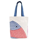 【未使用 展示品】エルメス HERMES POISSON NATTE ポワソン ナッテ ビーチ トートバッグ コットン100% ブルー ルージュ 青 赤