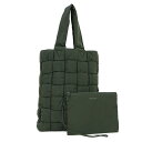 【未使用保管品】ボッテガヴェネタ BOTTEGA VENETA パデッド トートバッグ ナイロン カーキ 緑 マットシルバー金具 628958