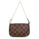 【新品・未使用品】ルイ ヴィトン LOUIS VUITTON ミニ ポシェット アクセソワール チェーン ハンドバッグ アクセサリーポーチ ダミエ ブラウン 茶...