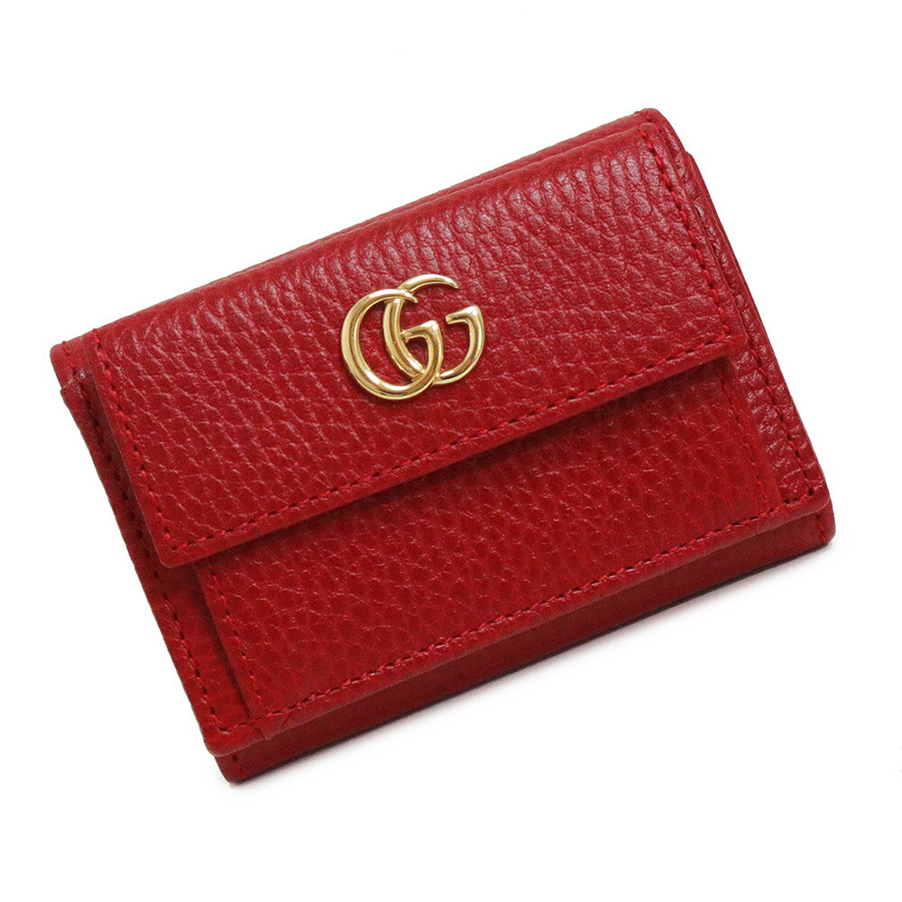 美品 GUCCI 三つ折り財布 GG マーモント ピンクベージュ 美品 GUCCI 三つ折り財布 GG マーモント ピンクベージュ