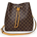 【未使用 展示品】ルイ ヴィトン LOUIS VUITTON ネオノエ 2way ショルダー 巾着型 バケットバッグ 斜め掛け ダミエ カーフスキン レザー ブ...