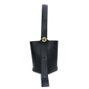 【美品】ロエベ LOEWE ペブル バケット ミディアム ショルダーバッグ 斜め掛け カーフスキン レザー ブラック 黒 ゴールド金具 AANBBBWX01