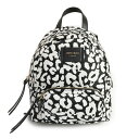 【中古】ジミーチュウ JIMMY CHOO キャンディス レオパード リュック デイパック バックパック ナイロン レザー ブラック ホワイト 黒 白 ゴールド...