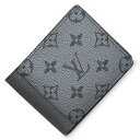 【新品・未使用品】ルイ ヴィトン LOUIS VUITTON ポルトフォイユ ミュルティプル 二つ折り財布 札入れ モノグラム タイガラマ レザー シルバー グ...