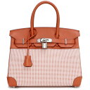 【新品・未使用品】エルメス HERMES バーキン 30 ハンドバッグ ヴォースイフト レザー トワルキャドリーユ キャンバス CUIVRE キュイーブル BR...