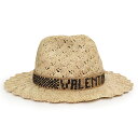 【未使用保管品】ヴァレンティノ VALENTINO ボルサリーノ コラボ ハット 麦わら帽子 UNIサイズ ラフィア ベージュ VW2HAA59QJB