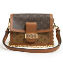 【未使用 展示品】ルイ ヴィトン LOUIS VUITTON ドーフィーヌ MM ショルダーバッグ 斜め掛け モノグラム モノグラムリバース ブラウン 茶 ゴー...