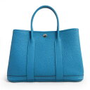 【新品・未使用品】エルメス HERMES ガーデンパーティーTPM 30 ハンドバッグ ネゴンダ レザー ブルーザンジバル 青 シルバー金具 B刻印