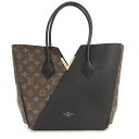 【未使用 展示品】ルイ ヴィトン LOUIS VUITTON キモノ MM トートバッグ モノグラム カーフスキン レザー ブラウン ノワール ブラック 茶 黒...