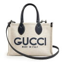 【新品・未使用品】グッチ GUCCI プリント ミニ トート 日本限定 2Way ショルダー ハンドバッグ 斜め掛け コットンリネン レザー ベージュ ネイビー...