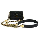 【新品・未使用品】シャネル CHANEL マトラッセ ミニ コインケース 小銭入れ 財布 斜め掛け ショルダー チェーンウォレット キャビアスキン レザー ブラ...