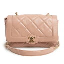 【未使用 展示品】シャネル CHANEL マトラッセ フラップ チェーン ショルダーバッグ 斜め掛け エイジドカーフスキン レザー ピンクベージュ ゴールド金具...