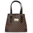 【未使用保管品】ルイ ヴィトン LOUIS VUITTON ハムステッド MM トートバッグ ダミエ ブラウン 茶 ゴールド金具 N51204