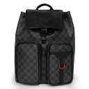 【未使用 展示品】ルイ ヴィトン LOUIS VUITTON ユーティリティ リュック デイパック バックパック ダミエグラフィット カーフスキン レザー ブラ...
