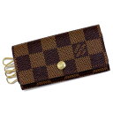 【未使用保管品】ルイ ヴィトン LOUIS VUITTON ミュルティクレ 4 キーケース ダミエ ブラウン 茶 ゴールド金具 N60385 N62631 箱付
