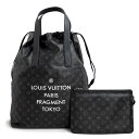 【未使用 展示品】ルイ ヴィトン LOUIS VUITTON フラグメント カバ ライト トート ハンドバッグ 巾着 ドローストリング モノグラムエクリプス レ...