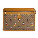 【新品・未使用品】グッチ GUCCI DISNEY ディズニーコラボ ミッキー クラッチ セカンドバッグ ミニGGスプリームキャンバス ライトブラウン 茶 アン...