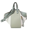 【未使用 展示品】ロエベ LOEWE ハンモック スモール 2WAY ショルダー ハンドバッグ 斜め掛け ソフトグレインカーフ レザー アッシュグレー マーブル...