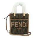 【新品・未使用品】フェンディ FENDI ズッカ サンシャイン ショッパー スモール 2WAY ショルダー ハンド トートバッグ FFジャカードファブリック レ...