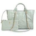 【未使用 展示品】シャネル CHANEL ドーヴィル ショッピングバッグ 2way トート ハンドバッグ カーフスキン レザー ライトグレー アンティークゴール...