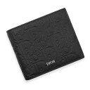 【新品・未使用品】クリスチャンディオール Christian Dior 2つ折りウォレット 二つ折り財布 ディオールグラビティレザー カーフスキン ブラック 黒...