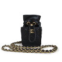 【新品・未使用品】シャネル CHANEL マトラッセ キューブ スクエア ミニ 巾着 チェーン ショルダーバッグ 斜め掛け ラムスキン レザー ブラック 黒 ア...