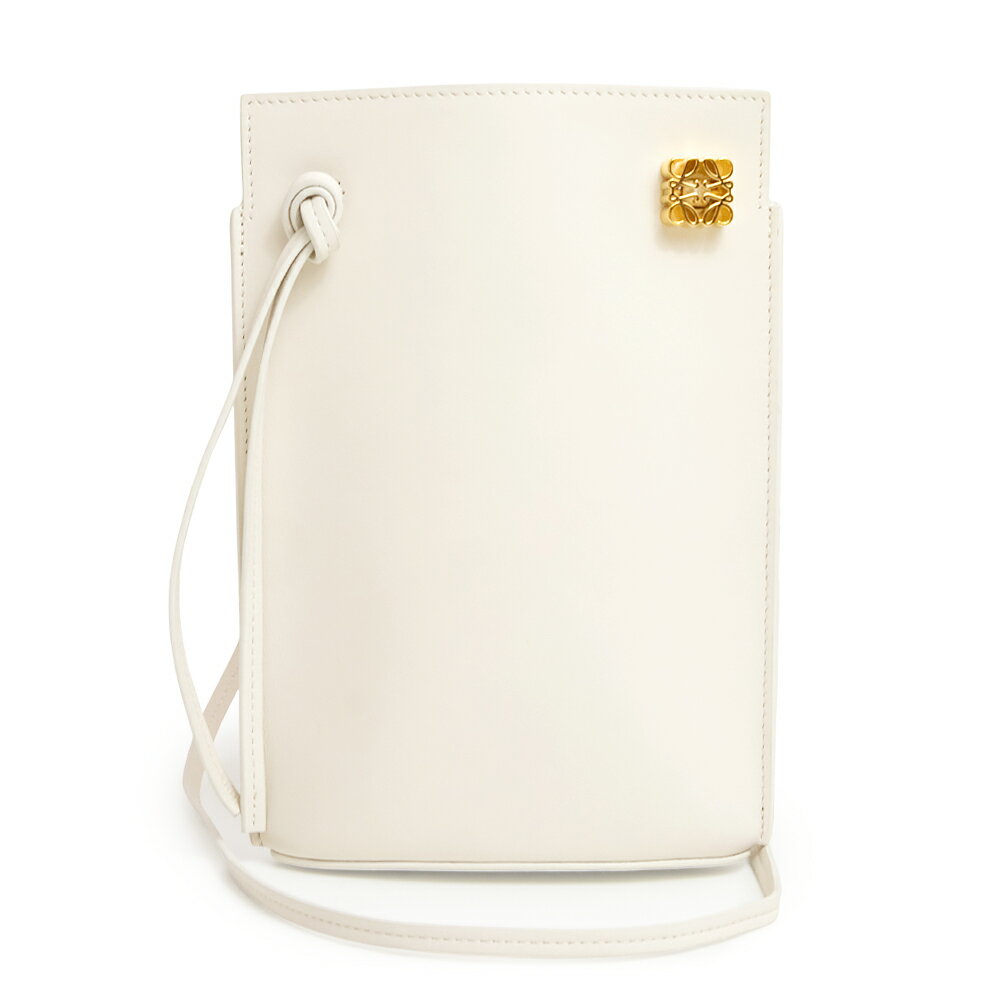 【新品・未使用品】ロエベ LOEWE ダイスポケット ポシェット 2way ショルダーバッグ 斜め掛け クラシックカーフ レザー ホワイト 白 ゴールド金具 C630R12X01