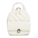 【新品・未使用品】ブルガリ BVLGARI セルペンティ フォーエバー カボション リュック デイパック バックパック カーフスキン レザー ホワイト 白 ゴールド金具(4)