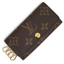 【未使用 展示品】ルイ ヴィトン LOUIS VUITTON ミュルティクレ 4 キーケース モノグラム ブラウン 茶 ゴールド金具 M62631 M69517...