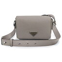 【未使用 展示品】プラダ PRADA 三角ロゴ トライアングル ショルダーバッグ 斜め掛け SAFFIANO CUIR レザー ARGILLA アルジッラ グレ...
