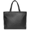【未使用 展示品】ボッテガヴェネタ BOTTEGA VENETA ラージ イントレチャート トートバッグ カーフスキン レザー ブラック 黒 シルバー金具 78...