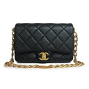 【未使用 展示品】シャネル CHANEL メティエダール コレクション ココマーク マトラッセ チェーン フラップ ワンショルダーバッグ ラムスキン レザー ブ...