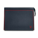 【未使用 展示品】ルイ ヴィトン LOUIS VUITTON ポシェット ヴォワヤージュ MM クラッチ セカンドバッグ タイガ レザー ブルーマリーヌ 紺 シ...