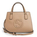 【新品・未使用品】グッチ GUCCI ソーホー インターロッキングG 2Way ショルダー ハンドバッグ 斜め掛け レザー ベージュ シャンパンゴールド金具 6...