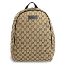 【新品・未使用品】グッチ GUCCI リュック デイパック バックパック GGキャンバス レザー ベージュ ブラウン 茶 シルバー金具 449906