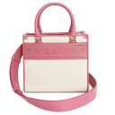 【未使用 展示品】ブルガリ BVLGARI ロゴ トート 2way ショルダー ハンドバッグ 斜め掛け キャンバス カーフスキン レザー ベージュ ピンク ゴー...
