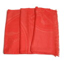 【新品・未使用品】エルメス HERMES ニュー リブリス 大判 ストール ショール マフラー カシミヤ85% シルク15% ルージュピマン レッド 赤