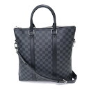 【未使用 展示品】ルイ ヴィトン LOUIS VUITTON アントン 2WAY 斜め掛け ショルダー トートバッグ ダミエグラフィット 黒 シルバー金具 N4...