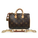 【新品・未使用品】ルイ ヴィトン LOUIS VUITTON マイクロ スピーディ バッグチャーム ポーチ モノグラム ブラウン 茶 ゴールド金具 箱付