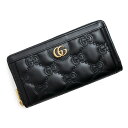 【新品・未使用品】グッチ GUCCI GGマトラッセ ジップアラウンドウォレット ラウンドファスナー 長財布 カーフスキン レザー ブラック 黒 ゴールド金具 ...