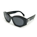 【中古】セリーヌ CELINE トリオンフ サングラス メガネ 眼鏡 アィウエア アセテート ブラック 黒 シルバー金具 CL40238U 箱付(4)