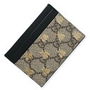 【新品・未使用品】グッチ GUCCI ビー 蜂 カードケース 定期入れ パスケース GGスプリームキャンバス レザー ベージュ ブラック 黒 233166 箱付