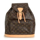 【中古】ルイ ヴィトン LOUIS VUITTON モンスリ GM リュック デイパック バックパック モノグラム ブラウン 茶 ゴールド金具 M51135