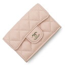 【新品・未使用品】シャネル CHANEL マトラッセ クラシック スモール フラップ ウォレット コンパクト 三つ折り財布 キャビアスキン レザー ピンク ゴールド金具 AP0230 箱付(4)