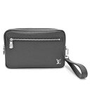 【新品・未使用品】ルイ ヴィトン LOUIS VUITTON ポシェット カサイ クラッチ セカンドバッグ タイガ レザー ブラック 黒 シルバー金具 M30441 箱付