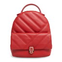 【新品・未使用品】ブルガリ BVLGARI セルペンティ フォーエバー カボション リュック デイパック バックパック カーフスキン レザー レッド 赤 ゴール...