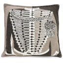 【美品】エルメス HERMES ブランデンブルク クッション メリノウール カシミヤ ブラウン ベージュ 茶