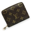 【未使用 展示品】ルイ ヴィトン LOUIS VUITTON ジッピー コインパース コインケース 小銭入れ 財布 パイソン エキゾチックレザー ダークブラウン 茶 ゴールド金具 N80149 箱付
