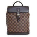 【中古】ルイ ヴィトン LOUIS VUITTON ソーホー リュック デイパック バックパック ダミエ ブラウン 茶 ゴールド金具 N51132